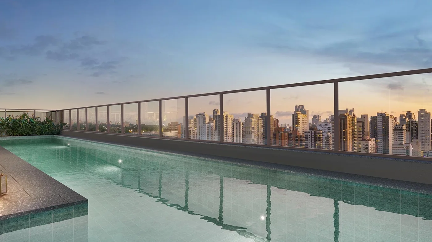 Perspectiva Artística da Piscina — ROYA Perdizes